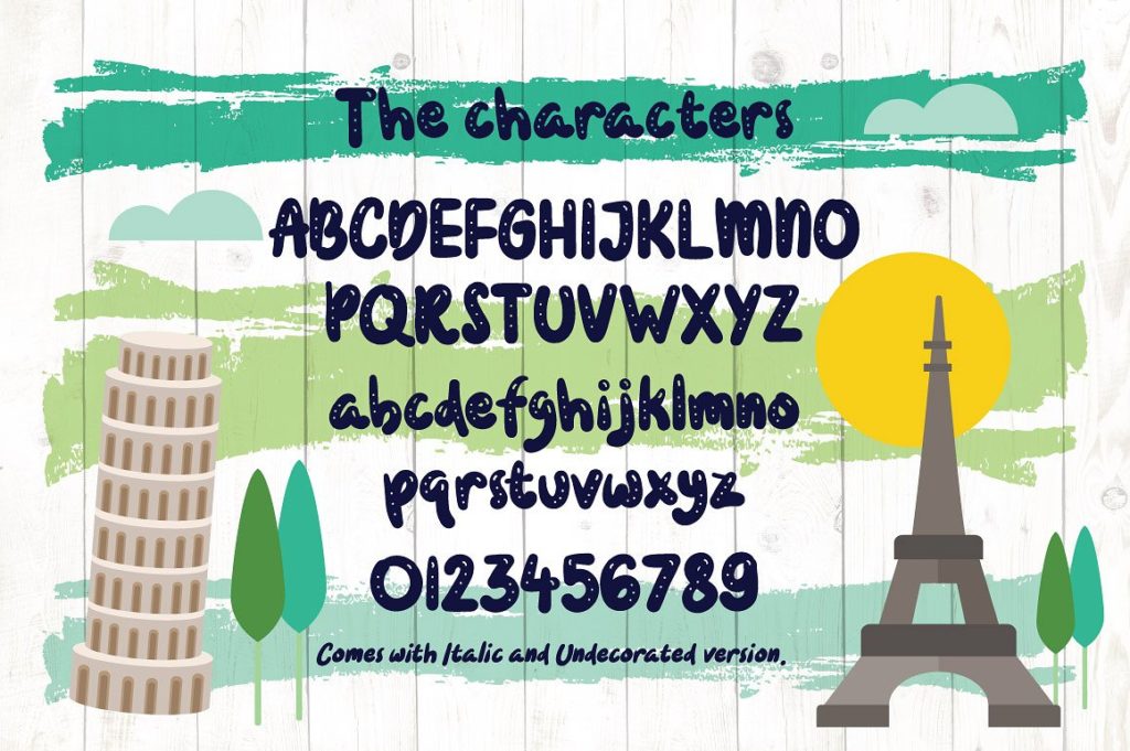 几款适合旅行主题手绘字体打包下载[ai,ttf,otf,pdf,jpg]插图(5)