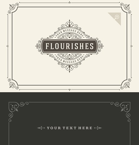 60款老式装饰邀请函模板 60 Vintage ornament invitations插图(1)