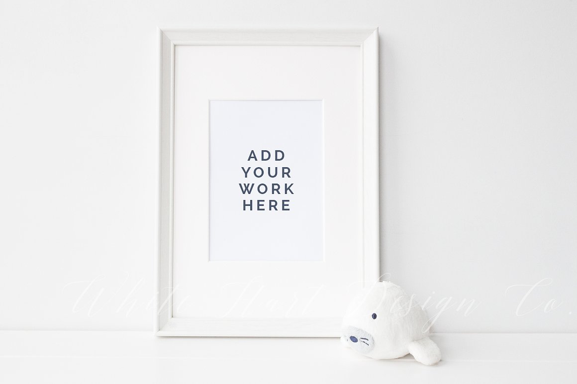 婴儿/托儿所主题相框框架样机模板 Frame mock up – Baby/Nursery theme插图