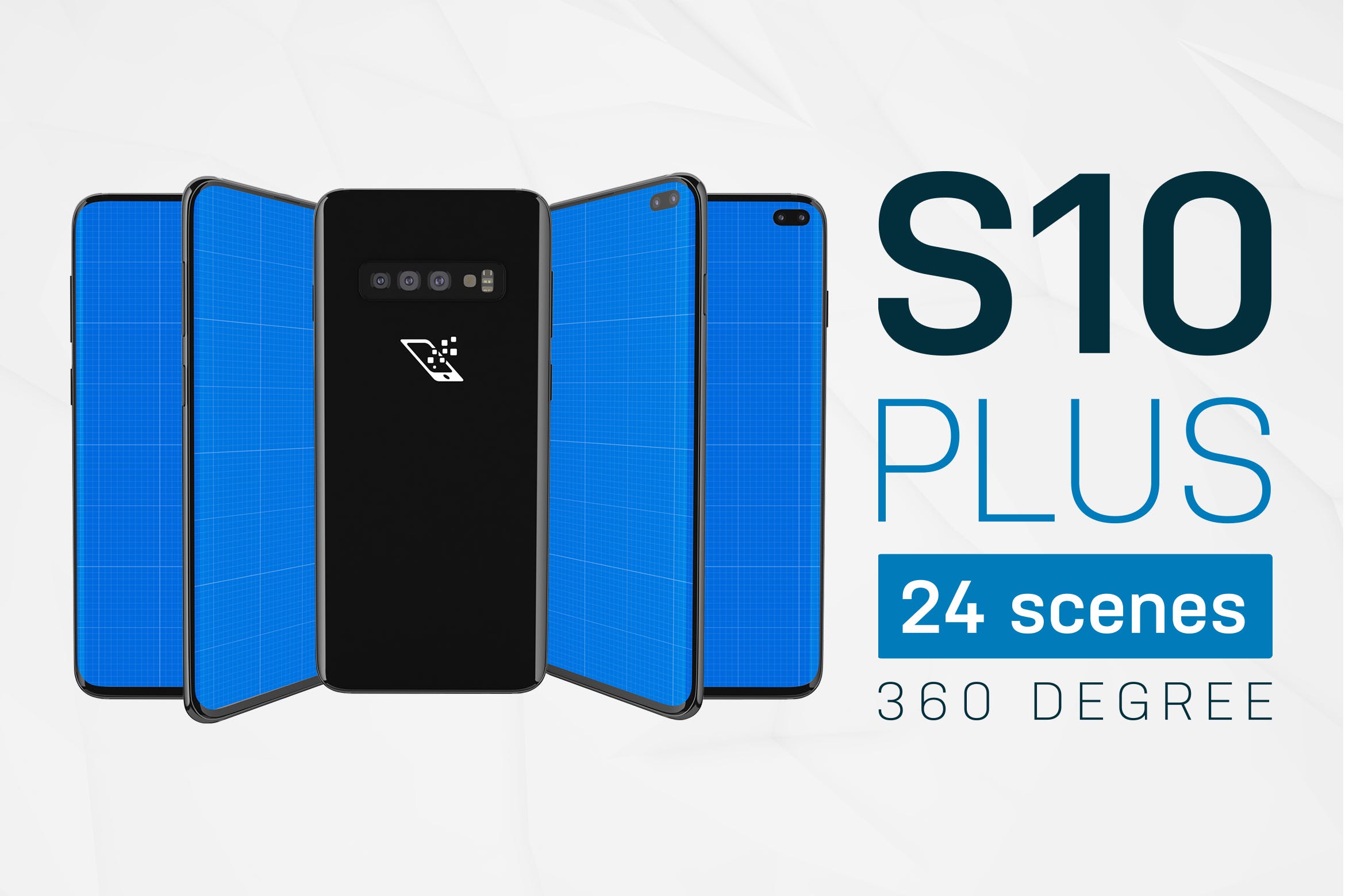 三星智能手机S10移动应用UI设计预览样机 S10 Kit MockUp插图