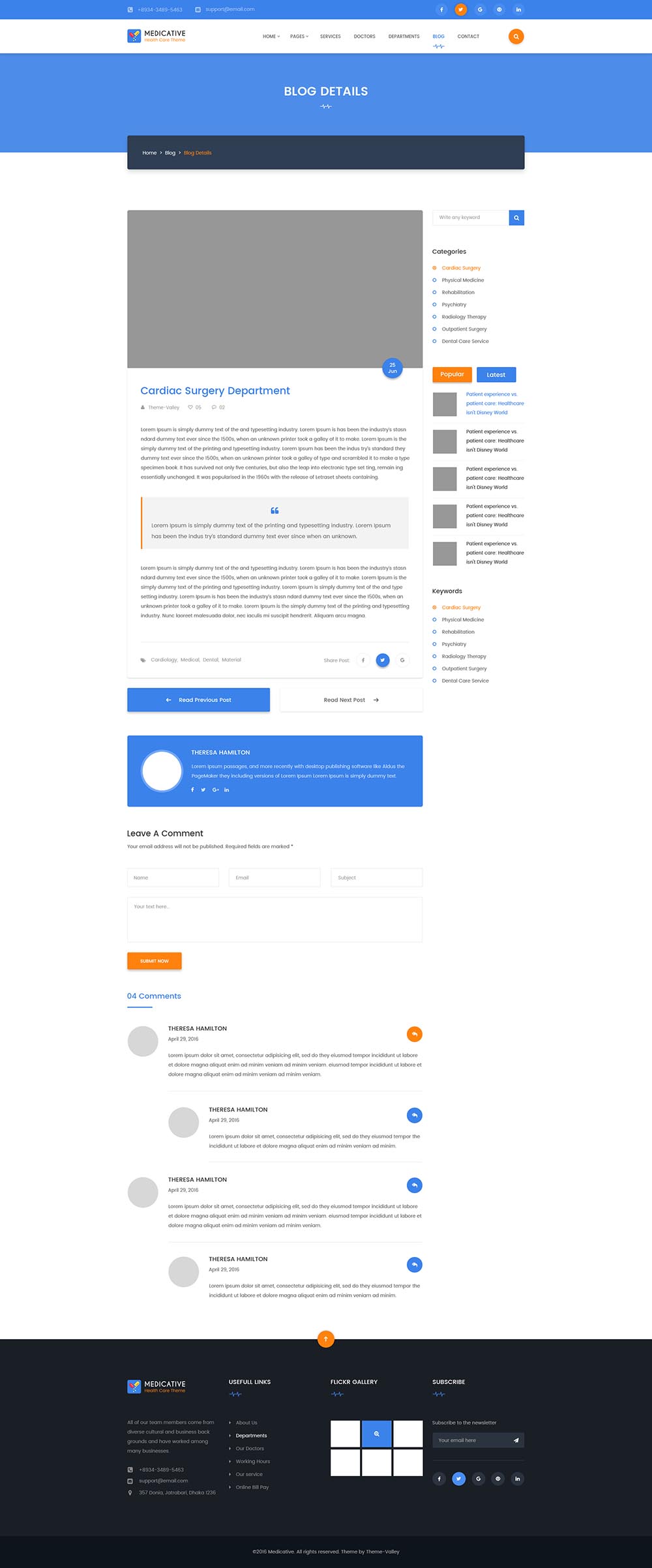 一套完美的医疗健康网站设计模板 Medical Website Template插图(16)