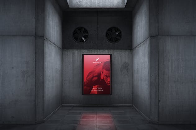 城市地下通道地铁灯箱/广告牌样机 Urban Underground Lightbox / Billboard Mock-Ups插图(10)