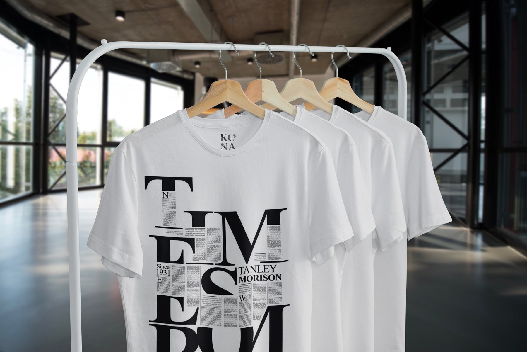 简易晾衣架T恤设计效果图样机素材库精选 T-Shirt Mock-Up on Hanger插图(3)