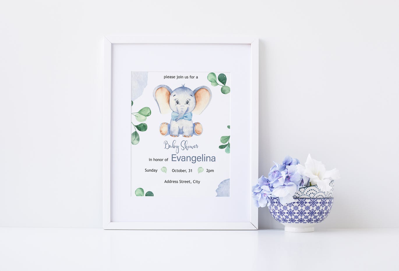 可爱卡通小象水彩手绘剪贴画&卡片素材 Watercolor cute elephants. Clipart and cards插图(6)
