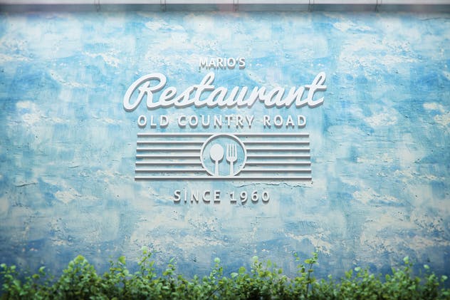 3D立体Logo挂墙演示样机模板 3D Logo Modern Wall Sign Mock-Ups Vol.2插图(5)