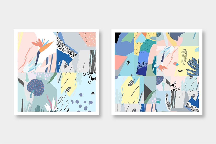 抽象印象派水彩插画素材 CUT out graphic pack.插图(10)