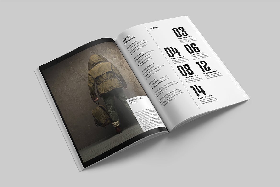 时尚/摄影/服装主题素材库精选杂志设计INDD模板 Magazine Template插图(1)