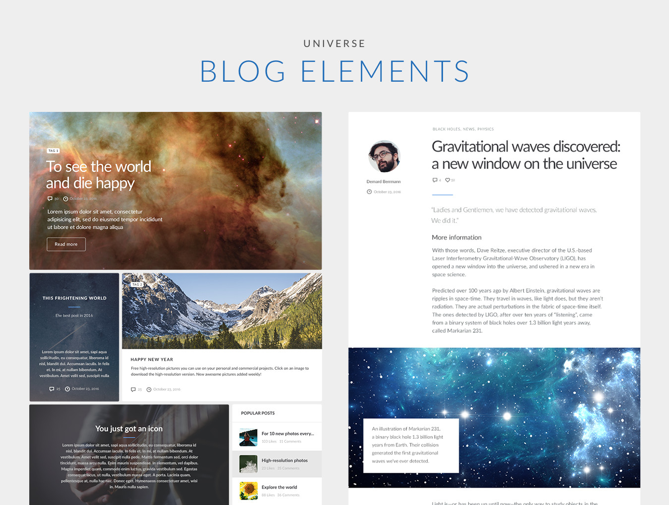 犹如浩瀚宇宙般大气的网页模版套装下载[PSD,Sketch]插图(3)