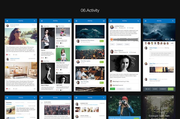 APP项目设计快速启动UI套件 Hexagon Mobile UI Kit插图(6)