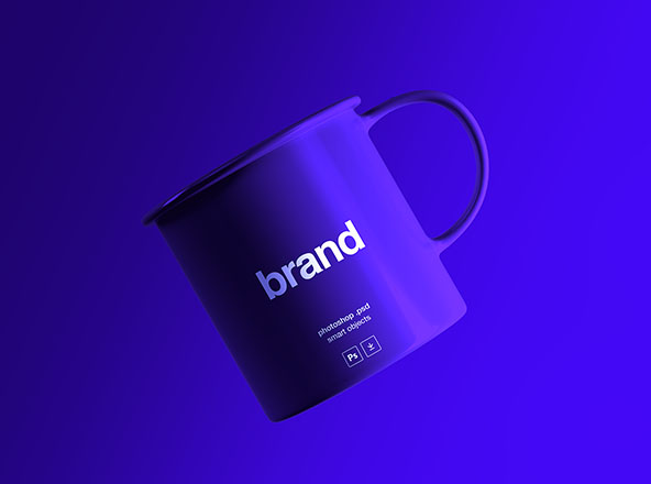 复古茶杯悬浮效果图样机模板 Floating Tea Cup Mockup