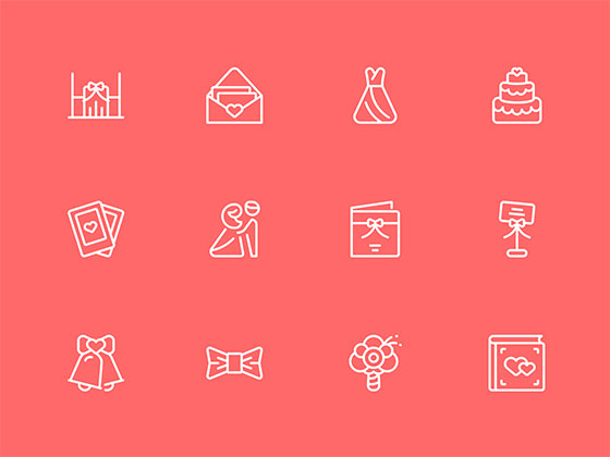 50 枚婚礼元素图标素材之家精选sketch素材