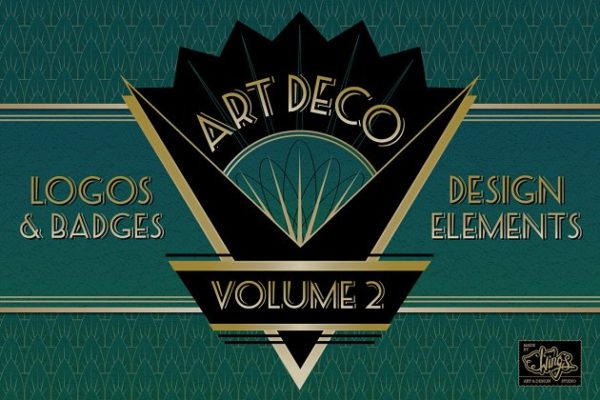 装饰艺术复古风格Logo模板 Art Deco Logos Templates