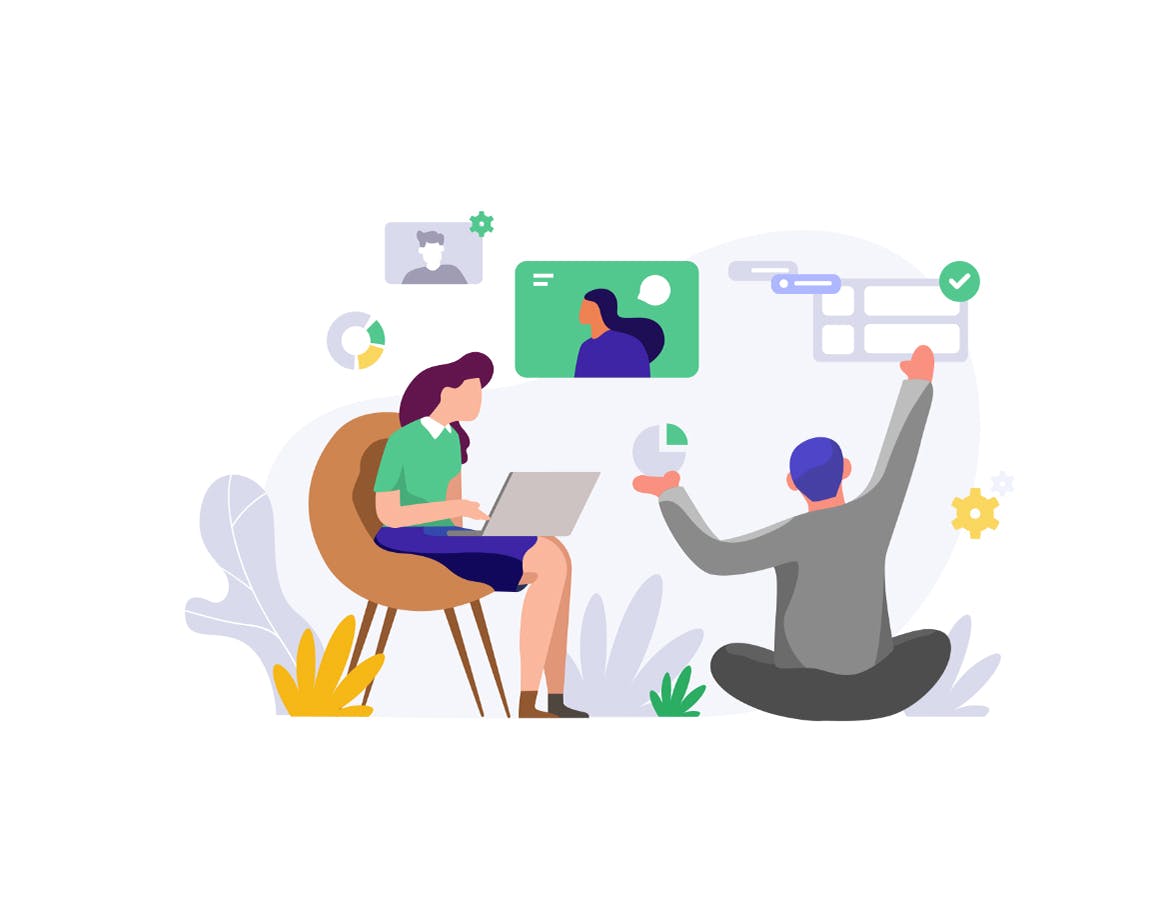 团队协作主题网站设计素材库精选概念插画 Team work illustration for website 1.6插图(2)