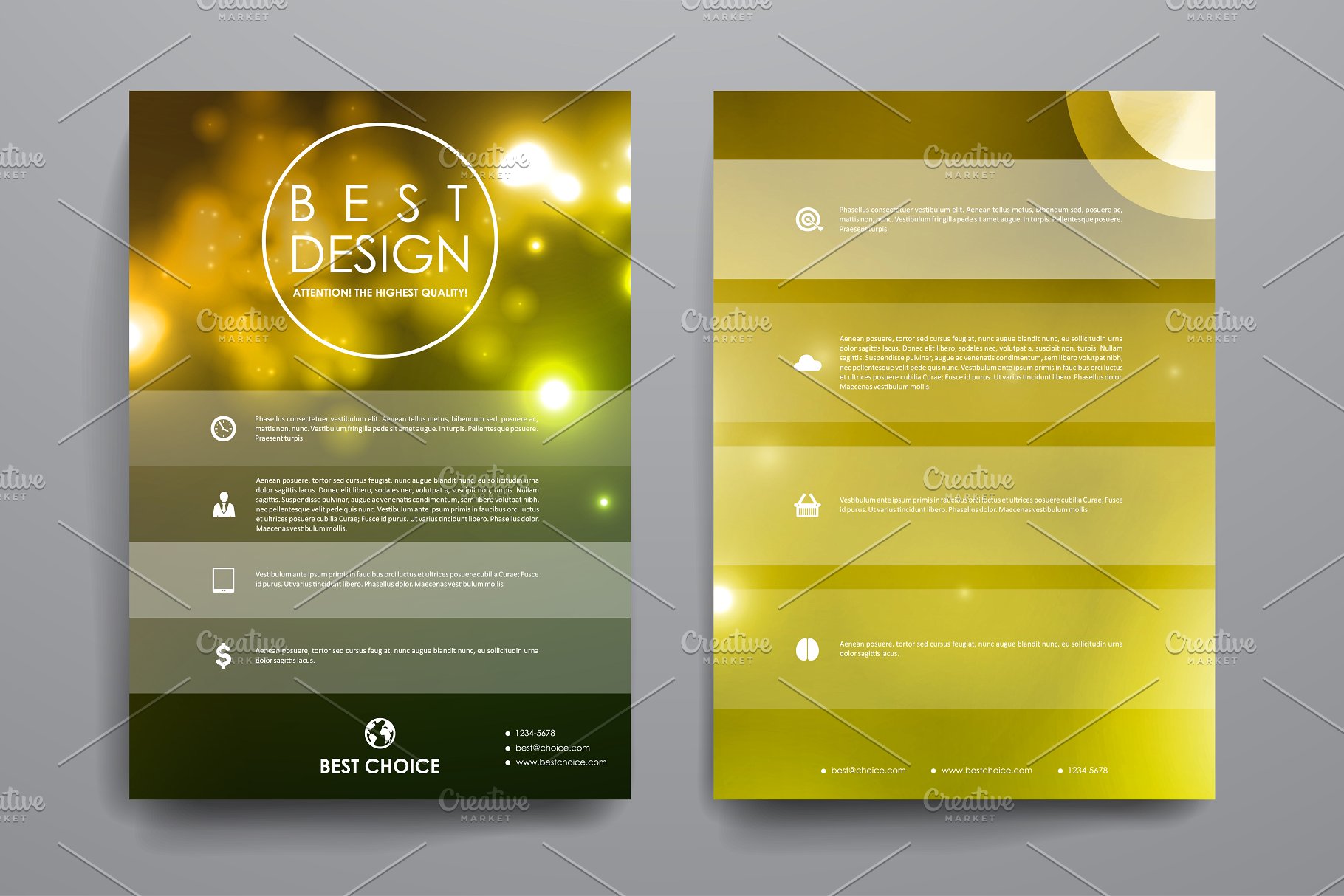 抽象图形背景小册子模板 Beautiful Brochures插图(6)