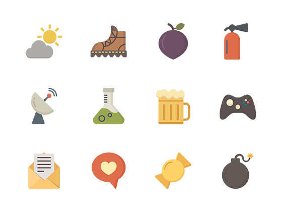20 枚扁平彩色图标素材之家精选sketch素材
