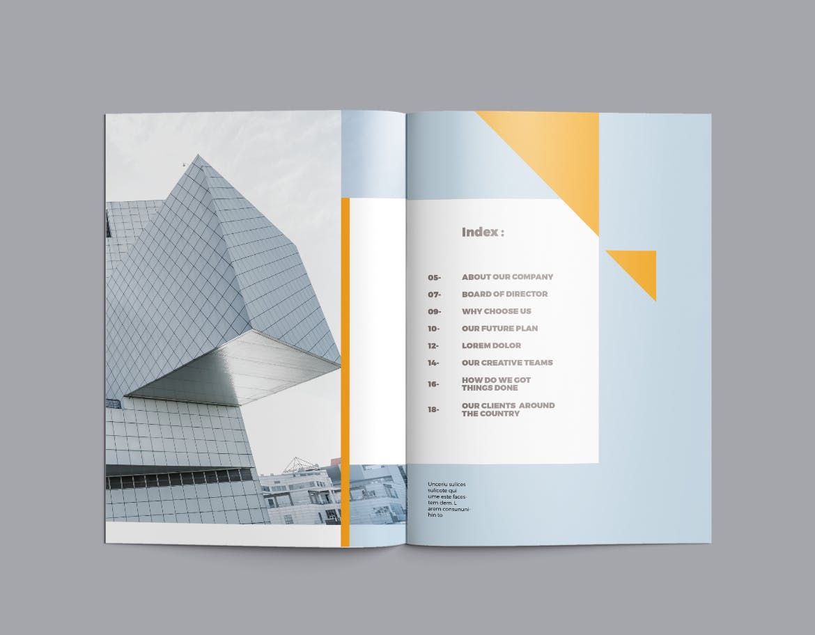 高逼格即拿即用企业介绍/宣传画册设计模板 Company Profile Template插图(1)