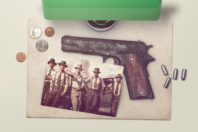 复古残旧相框样机 Vintage Photo Mockups插图(7)