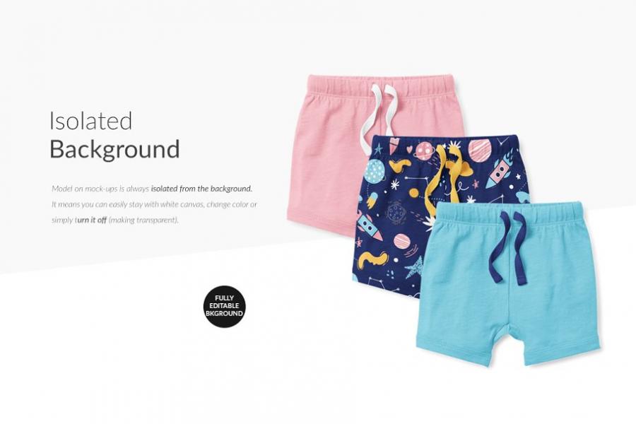 儿童短裤服装样机套装&生成器插图(5)