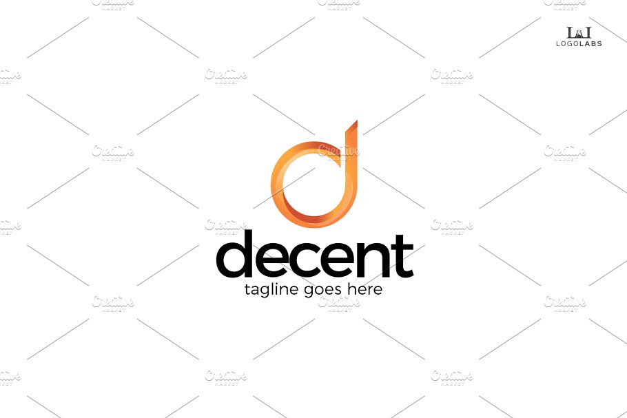 简单、光滑、奢华的字母D Logo Decent – Letter D Logo插图