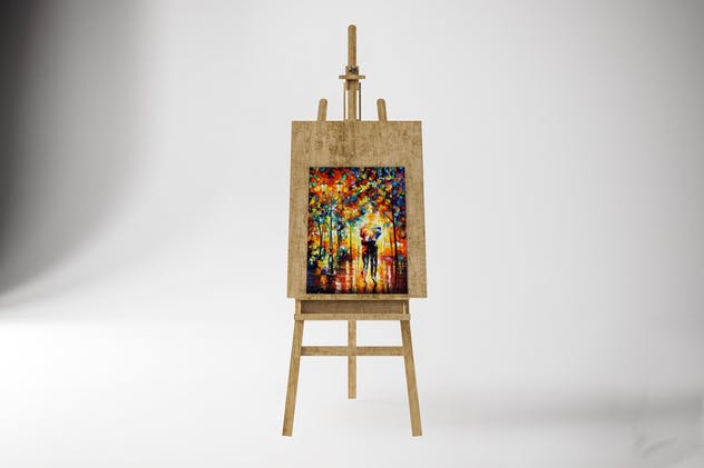 油画艺术作品展示样机 Art Canvas in studio插图(3)