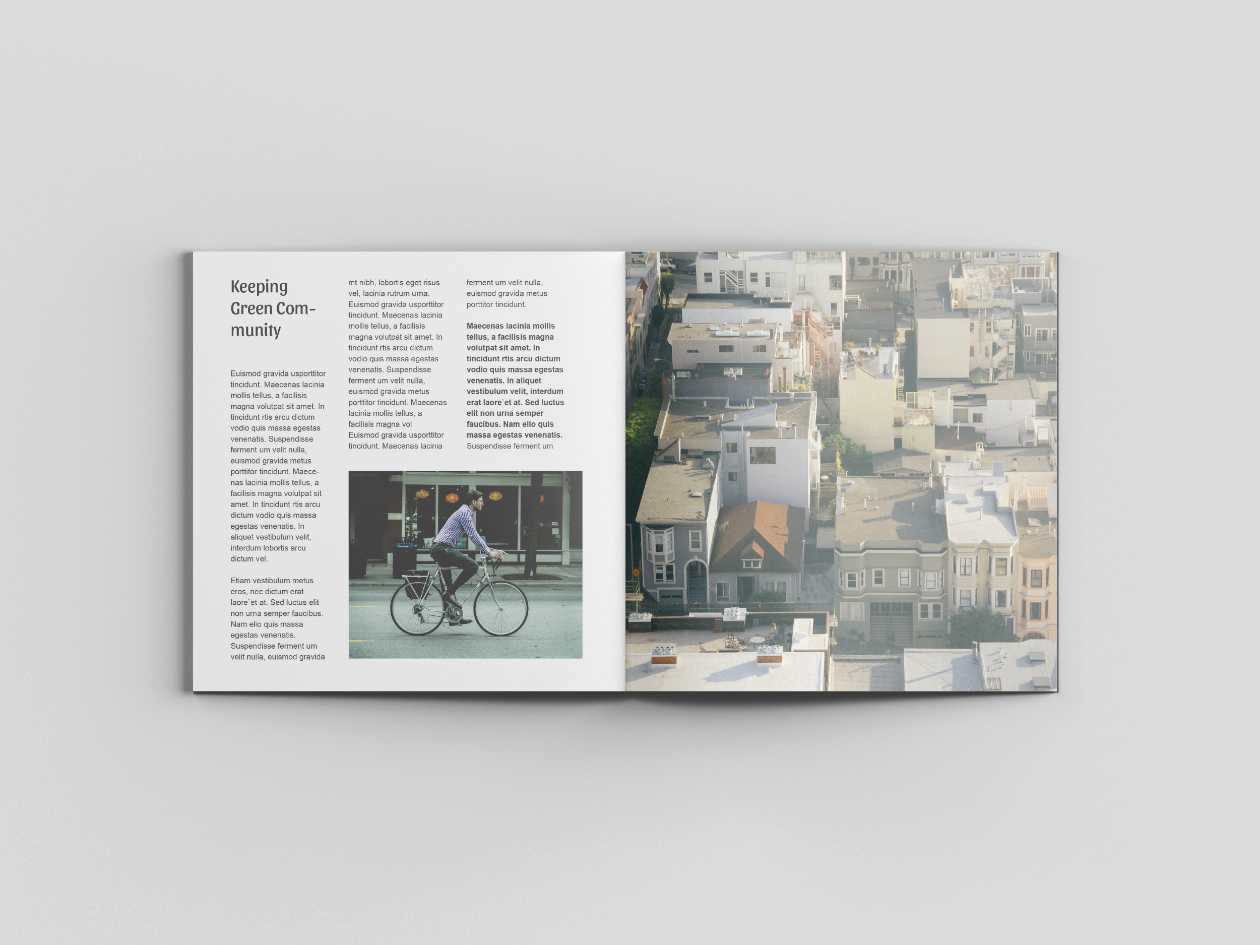 时尚方形高级杂志样机展示模板插图(6)