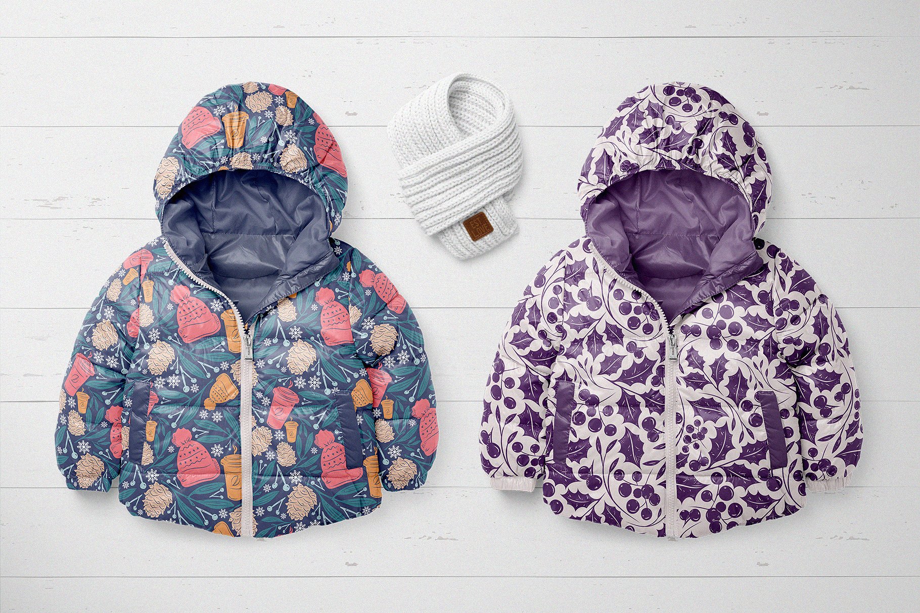 圣诞节礼物包装纸张图案纹理 Christmas Gift: Vector Patterns Set插图(4)