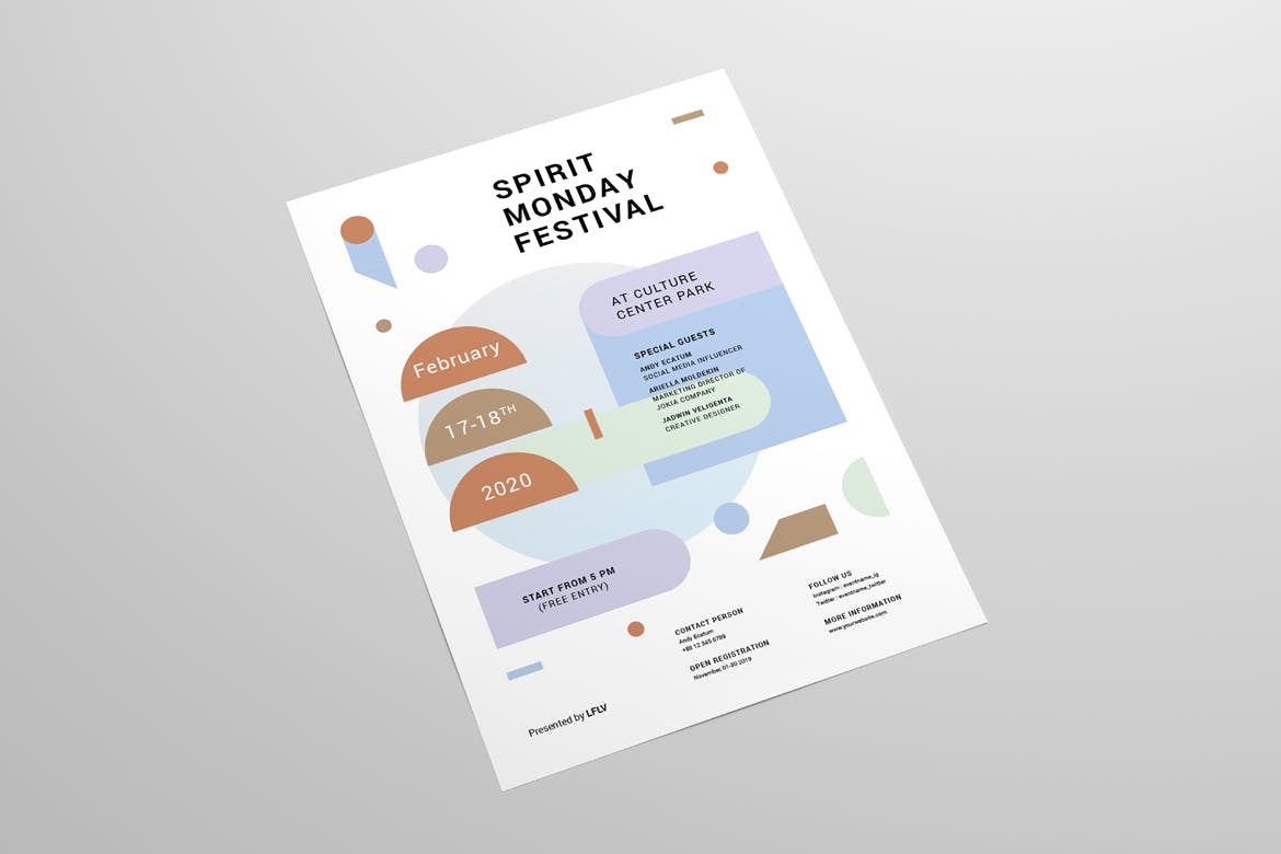 现代艺术主题展览活动海报设计模板 Poster插图(2)