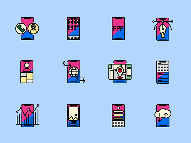 50 枚智能手机元素图标素材之家精选sketch素材