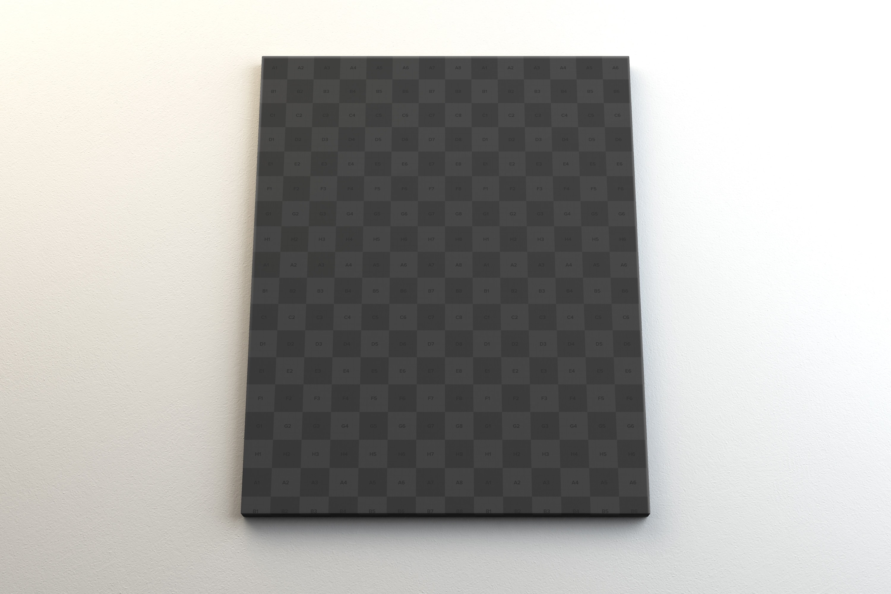 画像＆画作展览挂墙肖像画布画框前视图样机素材 Portrait Canvas Frame Mockup Hanging on Wall in Front View插图(4)