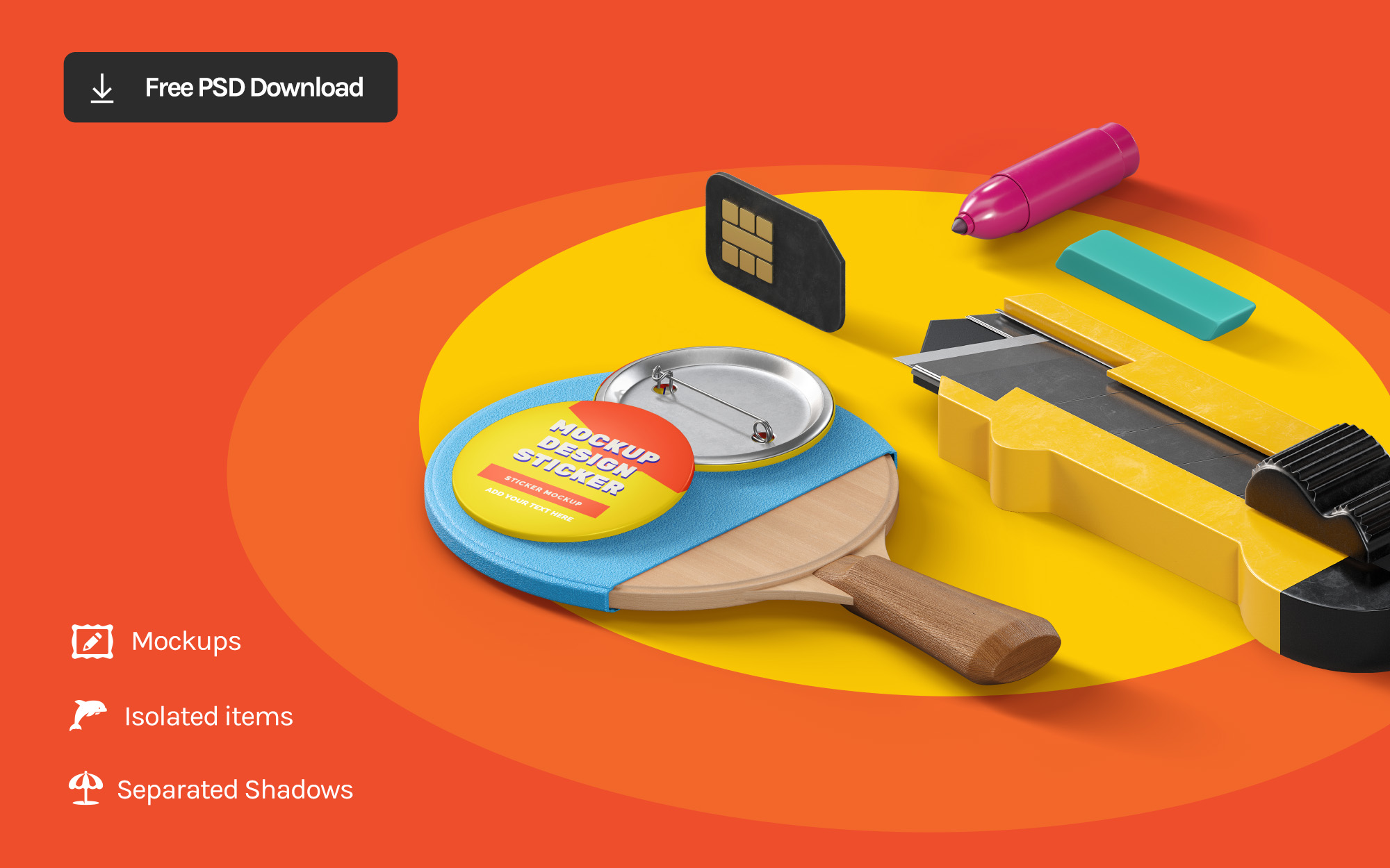 独特色彩丰富的场景样机[简约版] WuHoo Scene. Mockups and Items插图(1)