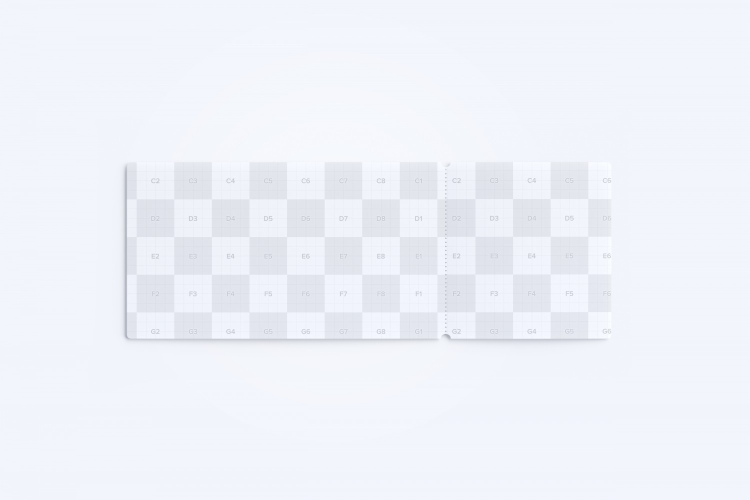 门票入场券设计单张平铺顶视图样机素材库精选模板 Event ticket mockup, top view插图