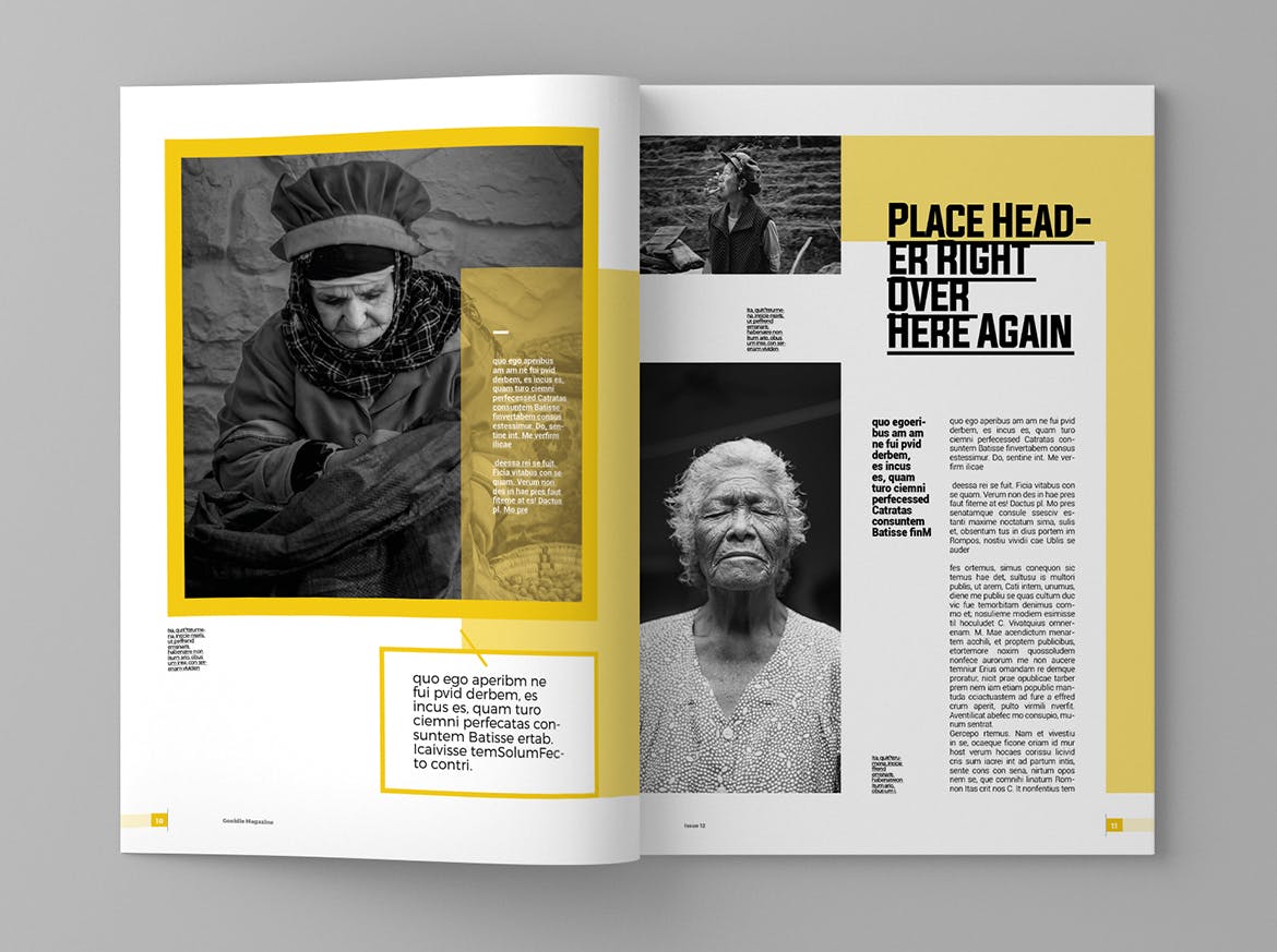 新闻采访/人物杂志设计INDD模板 Gooldie – Magazine Template插图(6)