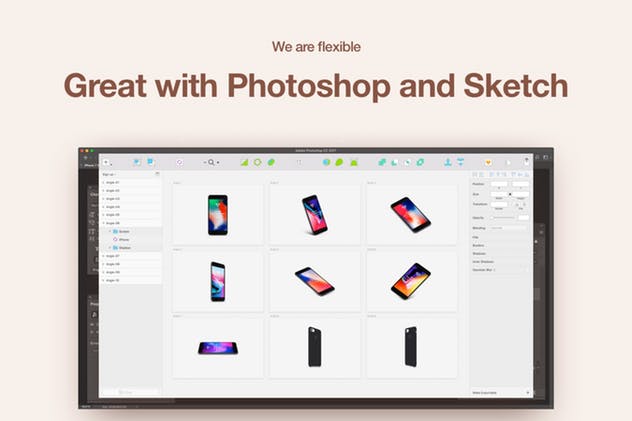 APP UI设计展示iPhone 8样机模板 HERO Phone 8 Mockups插图(5)