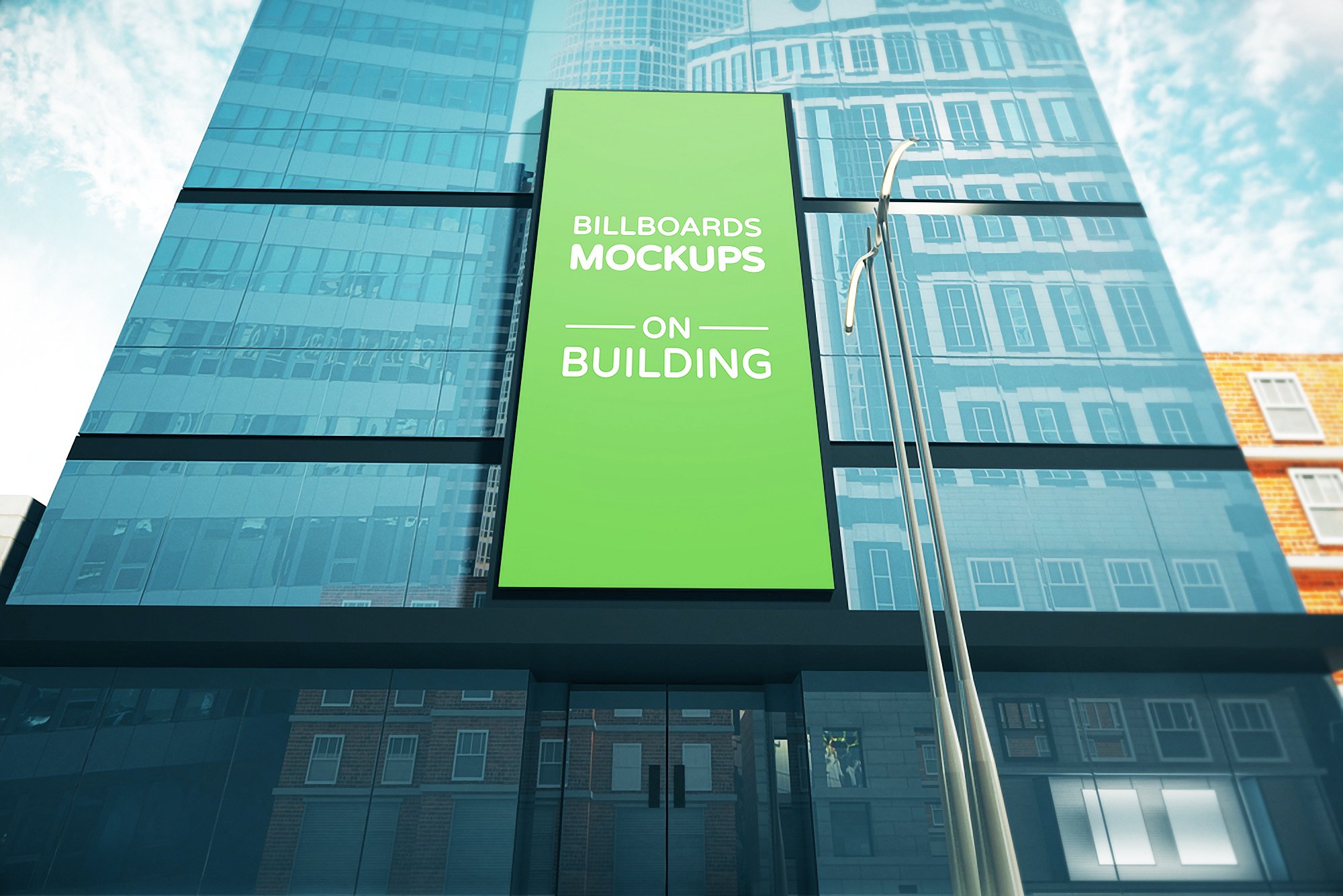 建筑物的广告牌样机展示模型mockups插图(1)