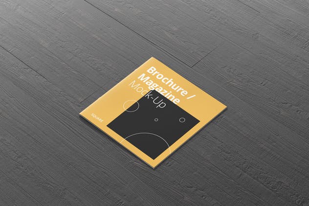 方形小册/杂志排版设计样机模板 Square Brochure / Magazine Mock-Up插图(5)