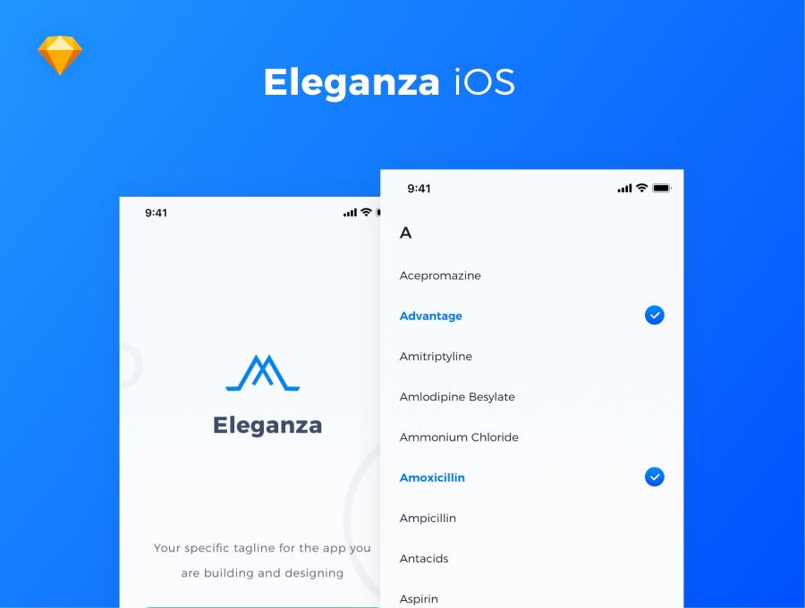 素材库下午茶：优雅的常规功能iOS APP UI KIT套装下载插图