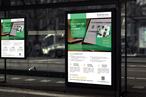 企业户外宣传海报版式设计模板 Bridger – Corporate Business Poster RY