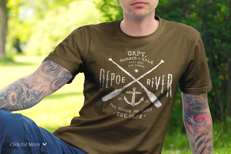 经典简约T恤样机 T-Shirt Mock-Up Set插图(1)