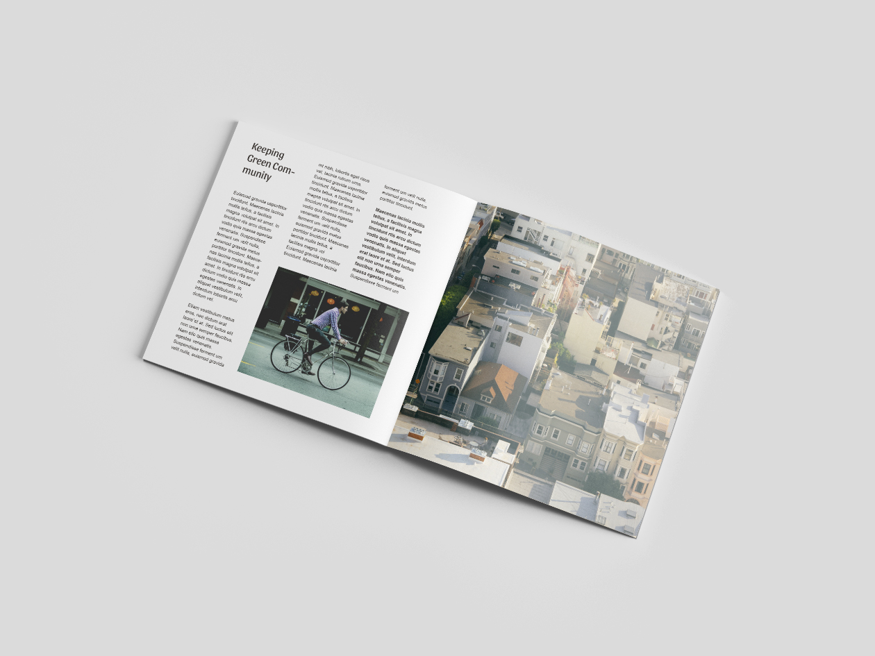 时尚方形高级杂志样机展示模板插图(4)