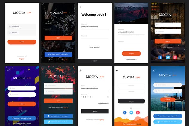实用多用途APP应用UI套件UI模板 Mocha Mobile UI Kit插图(4)