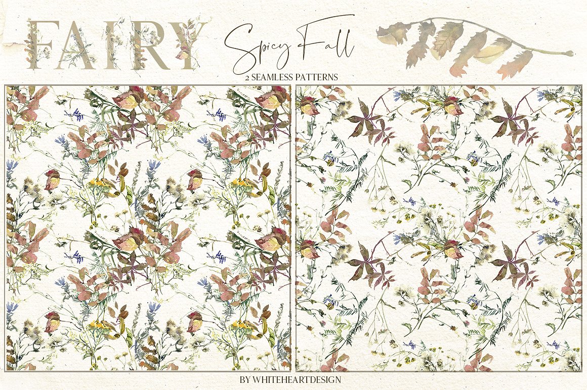 辛辣植物&花卉水彩剪贴画 Spicy Fall Watercolor Leaves Clipart插图(10)