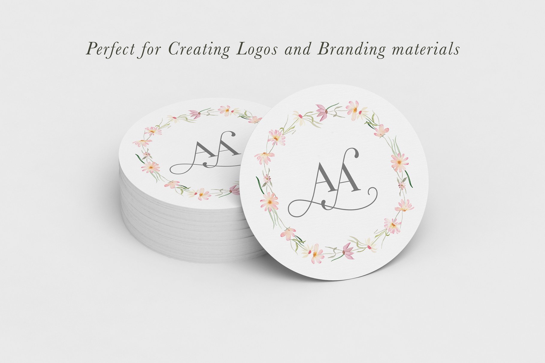 独立手绘花卉树叶图像 Daisy Belle – Watercolor Flowers插图(5)