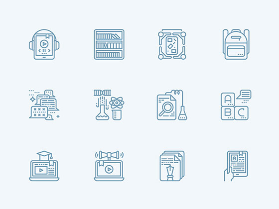 36 枚校园元素图标素材之家精选sketch素材