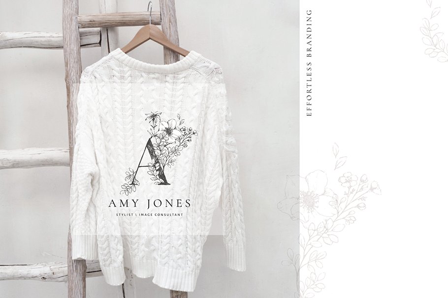 乡土气息植物、手绘字体&花卉字体 Botanical Illustrations & Monograms插图(5)