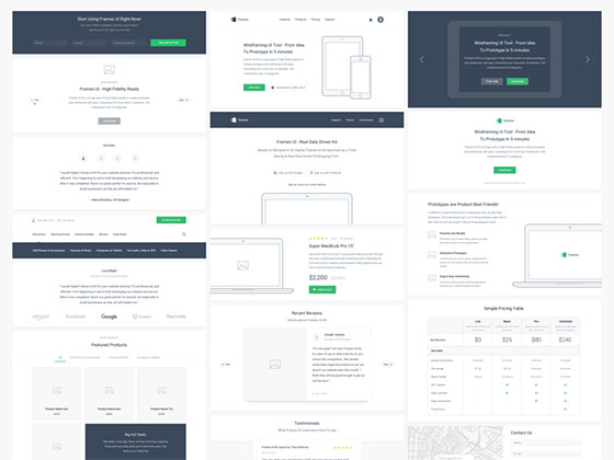 Frames 线框包素材之家精选sketch素材