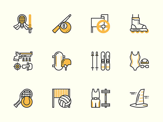 30 枚运动器材图标素材之家精选sketch素材