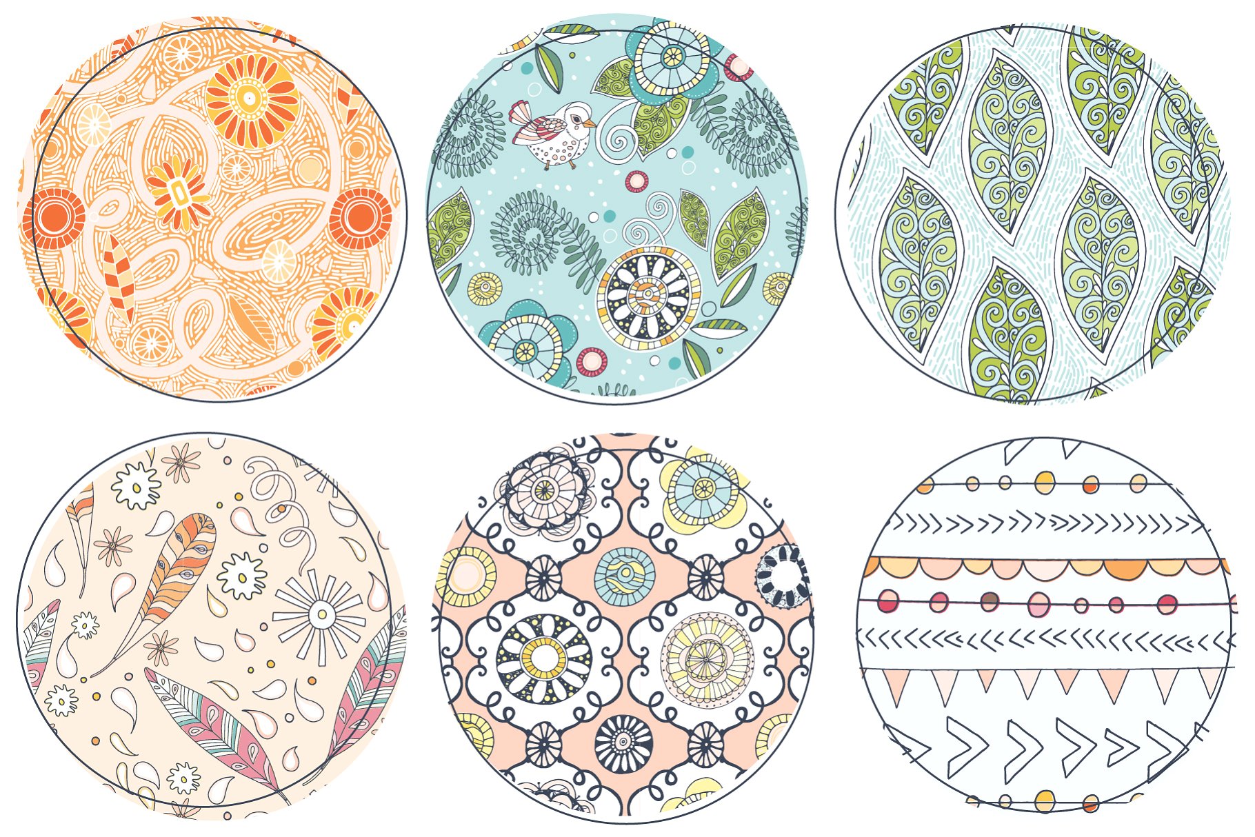 梦幻繁花似锦水彩手绘花卉蝴蝶树叶矢量图形 Fantasy Flowers, Floral Wreaths插图(16)