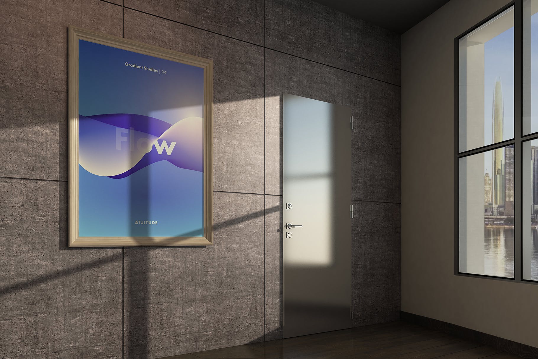 挂墙画框画廊展览样机模板素材3 Gallery Mockup 3插图(6)