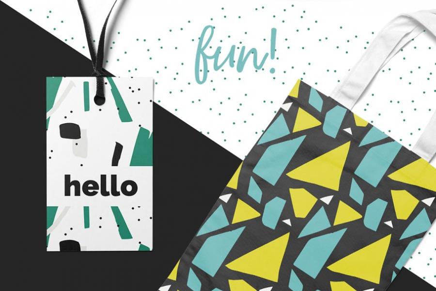 40款抽象图形多彩图案背景纹理 Abstract Colorful Patterns插图(6)