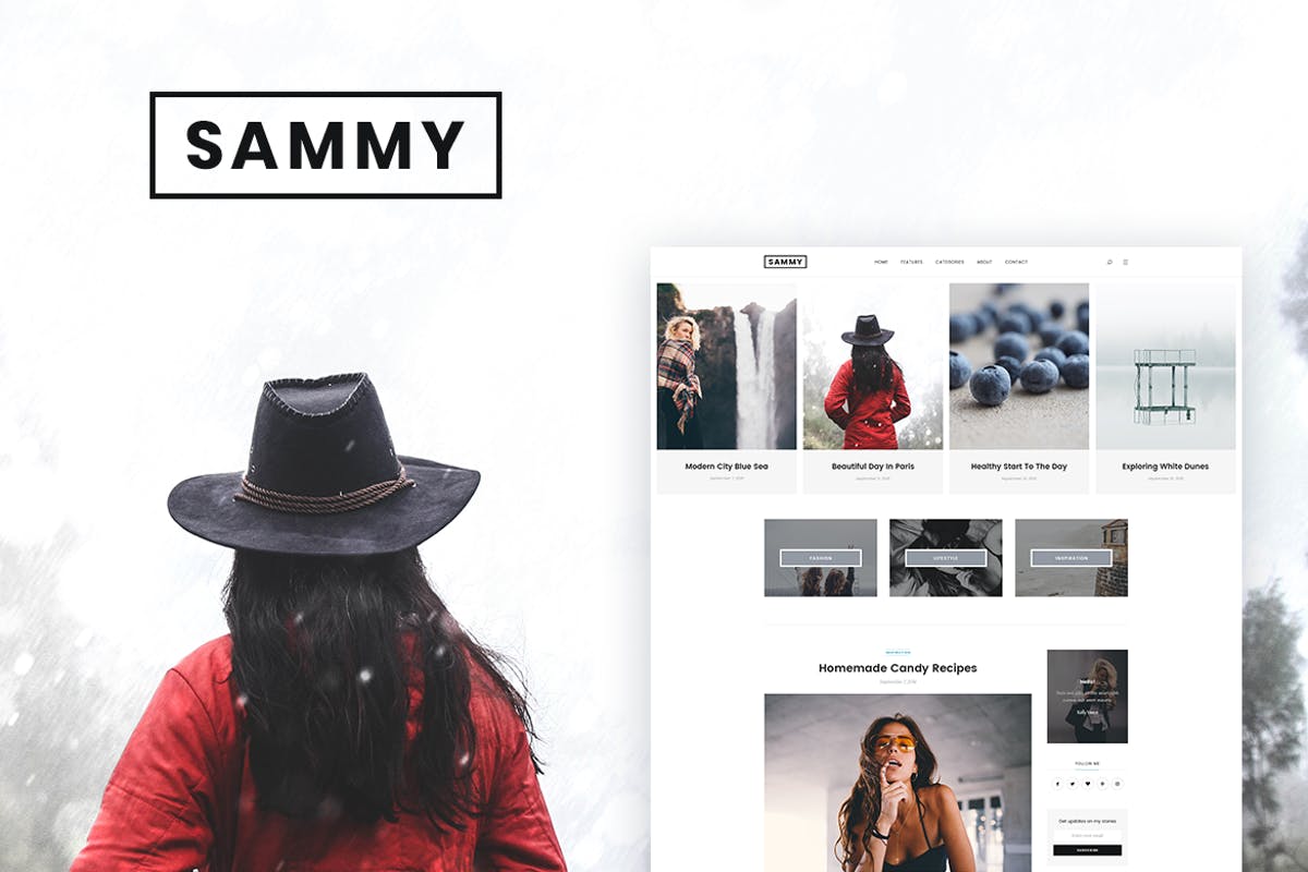 个人摄影图片博客设计PSD模板 Stoy – Blog PSD Template插图